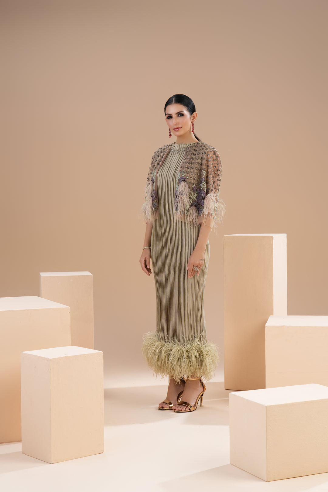 Elanaz Pleated Dress