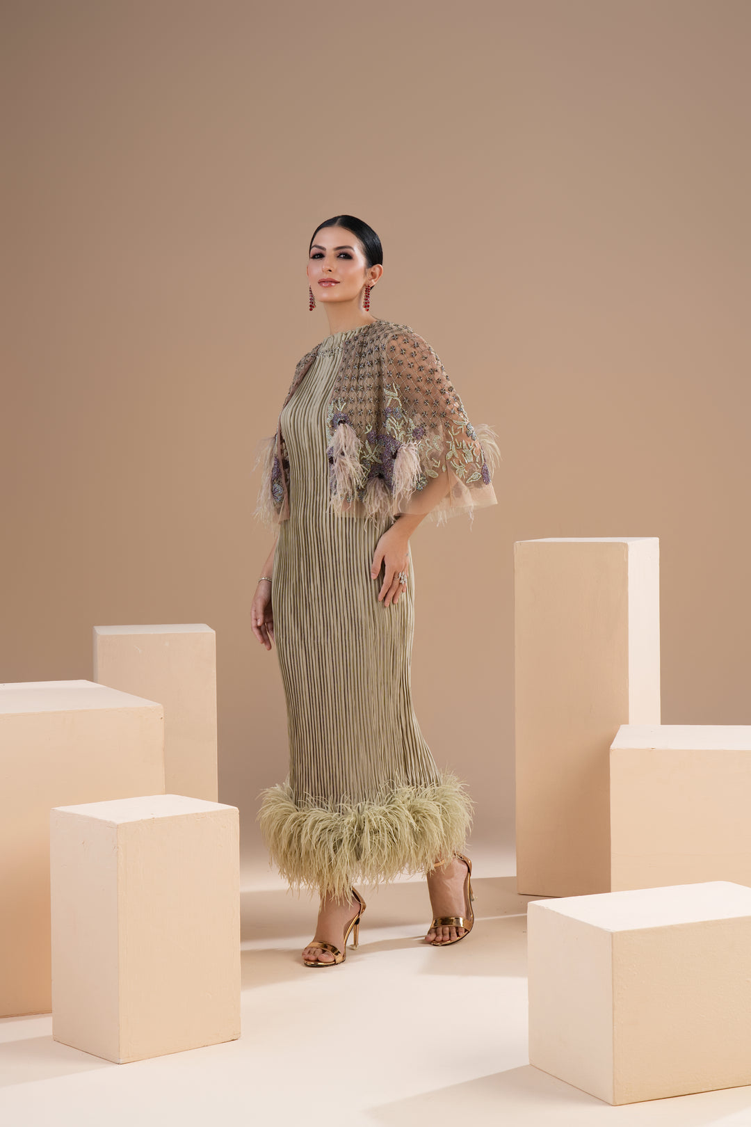 Elanaz Pleated Dress