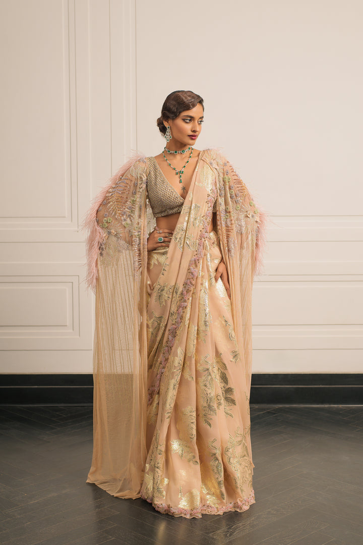 Tuberose Tales saree and blouse set
