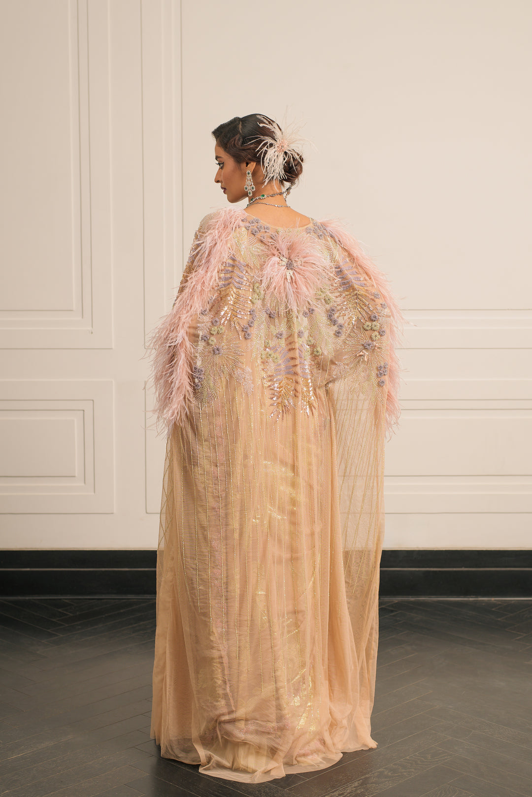 Tuberose Tales saree and blouse set