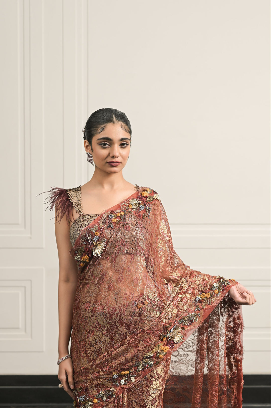 KUMKUM SAREE AND BLOUSE SET