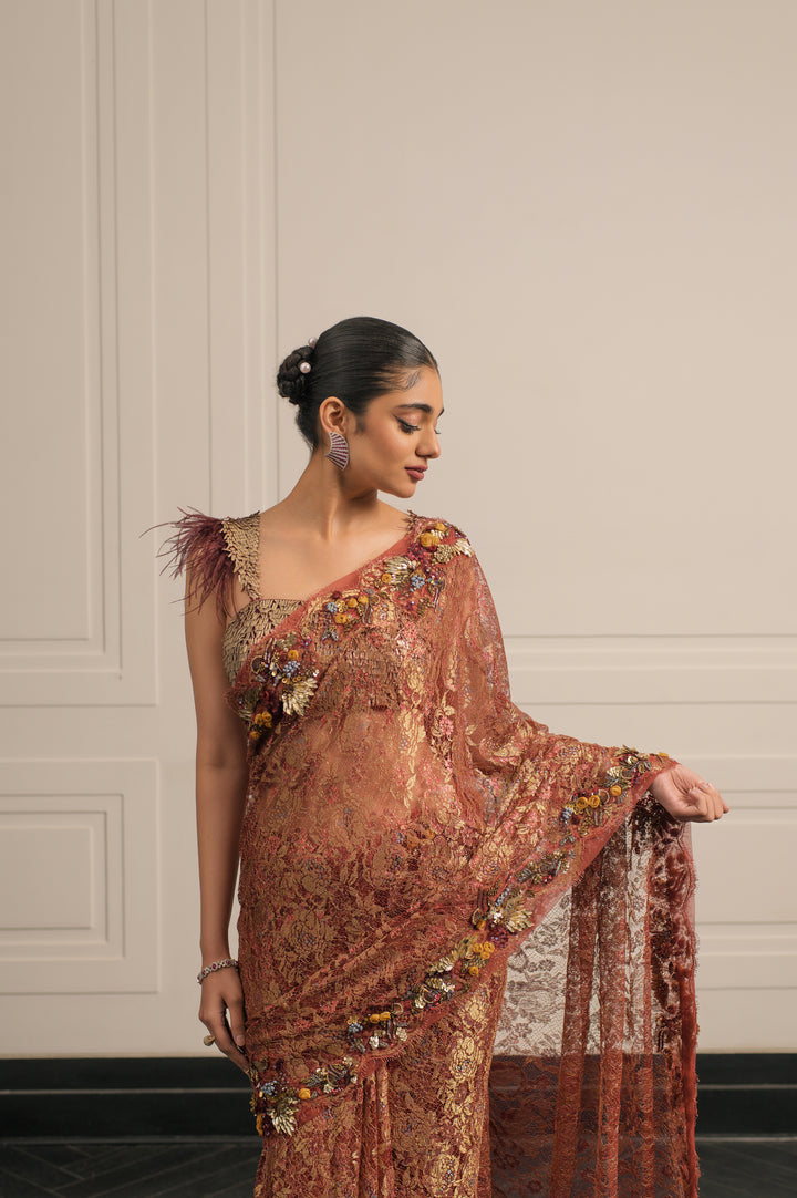 KUMKUM SAREE AND BLOUSE SET