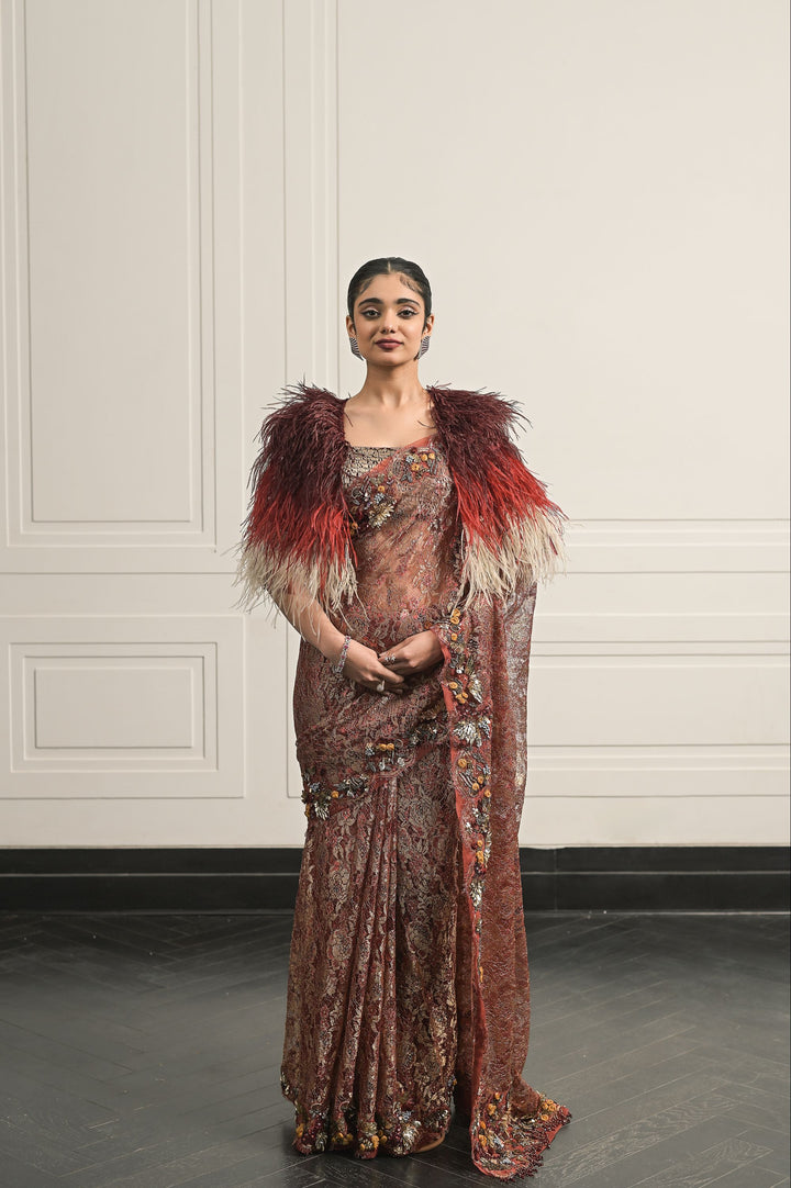 KUMKUM SAREE AND BLOUSE SET
