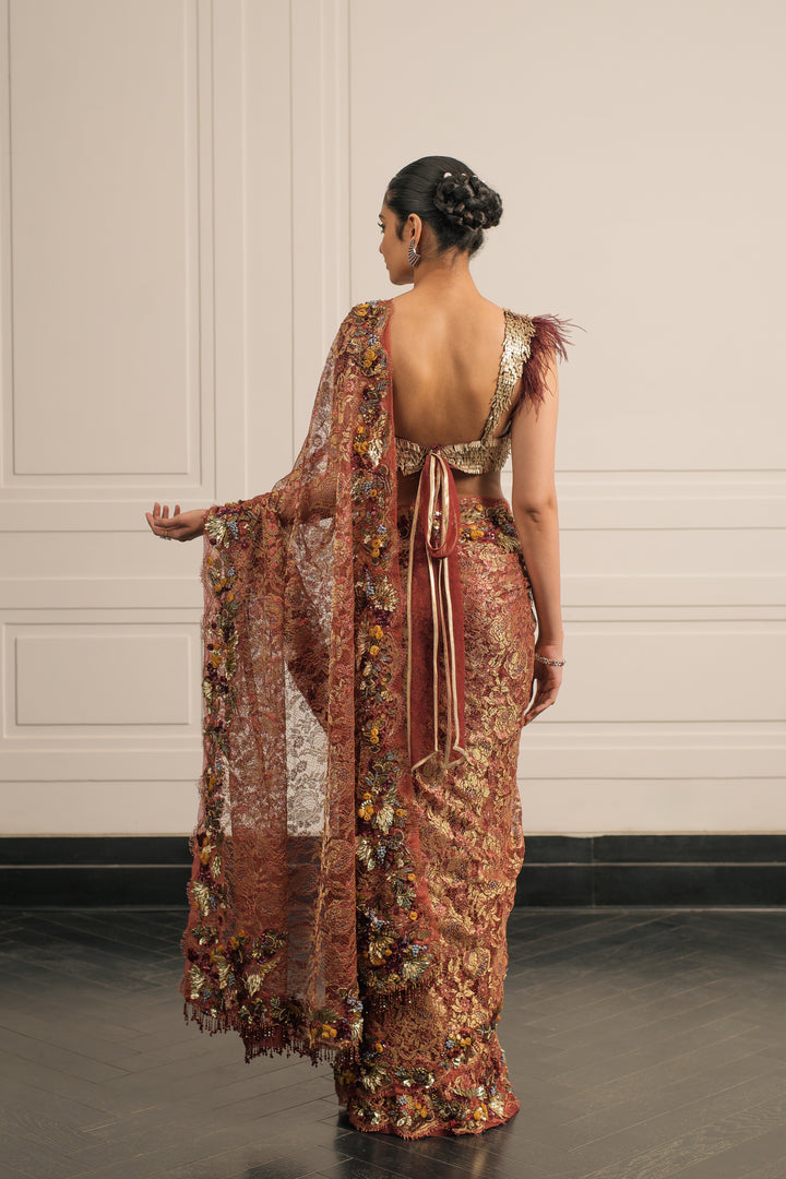 KUMKUM SAREE AND BLOUSE SET