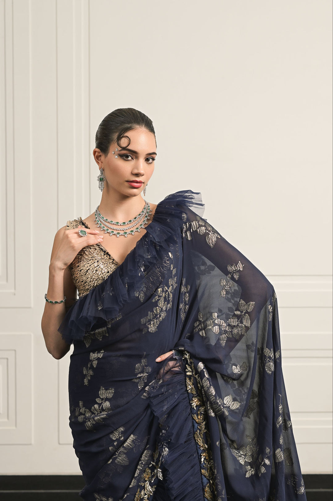 Nocturne of Noor saree and blouse set
