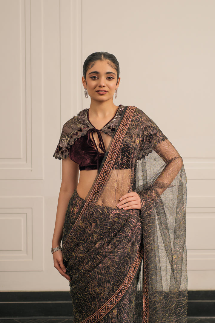 Brontë Bloom saree and blouse set