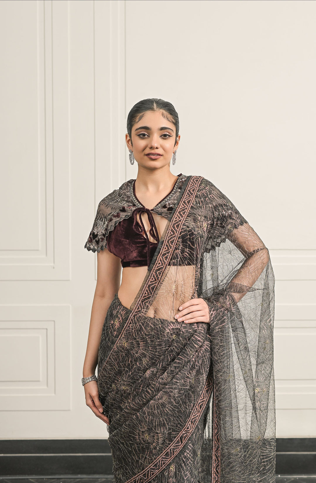 Brontë Bloom saree and blouse set