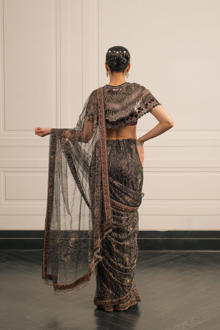Brontë Bloom saree and blouse set