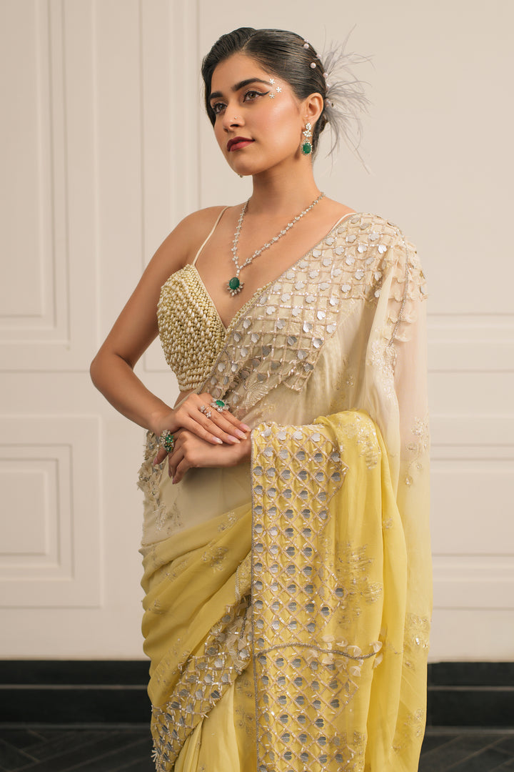 Gajra saree and blouse set
