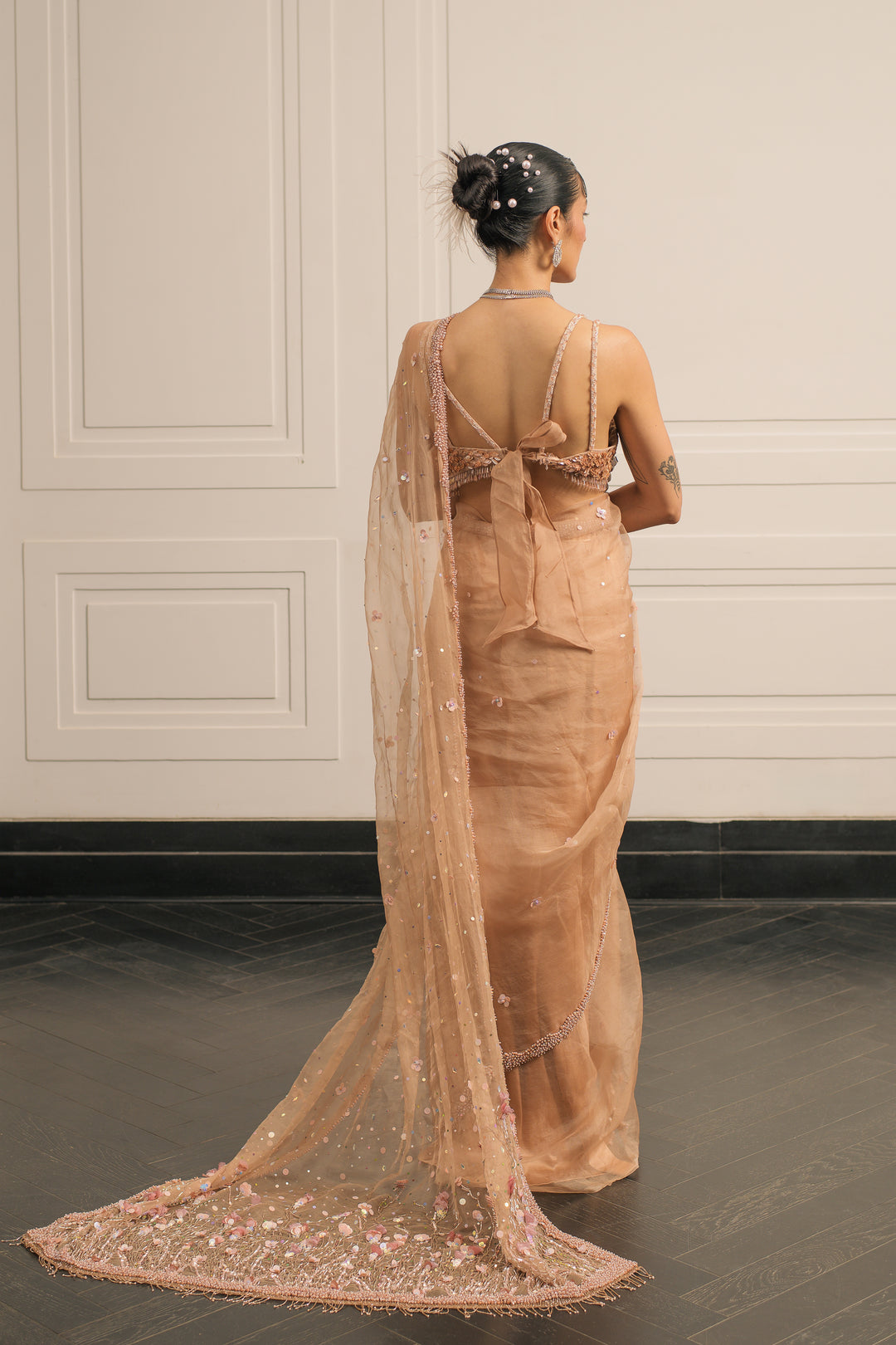 Regal Rosette saree and blouse set