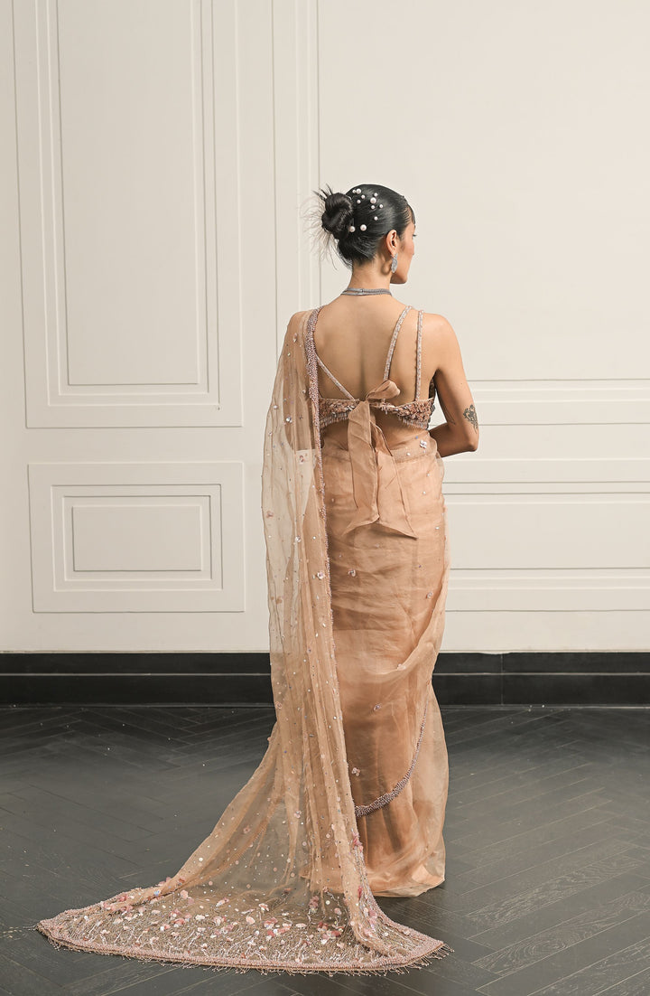 Regal Rosette saree and blouse set