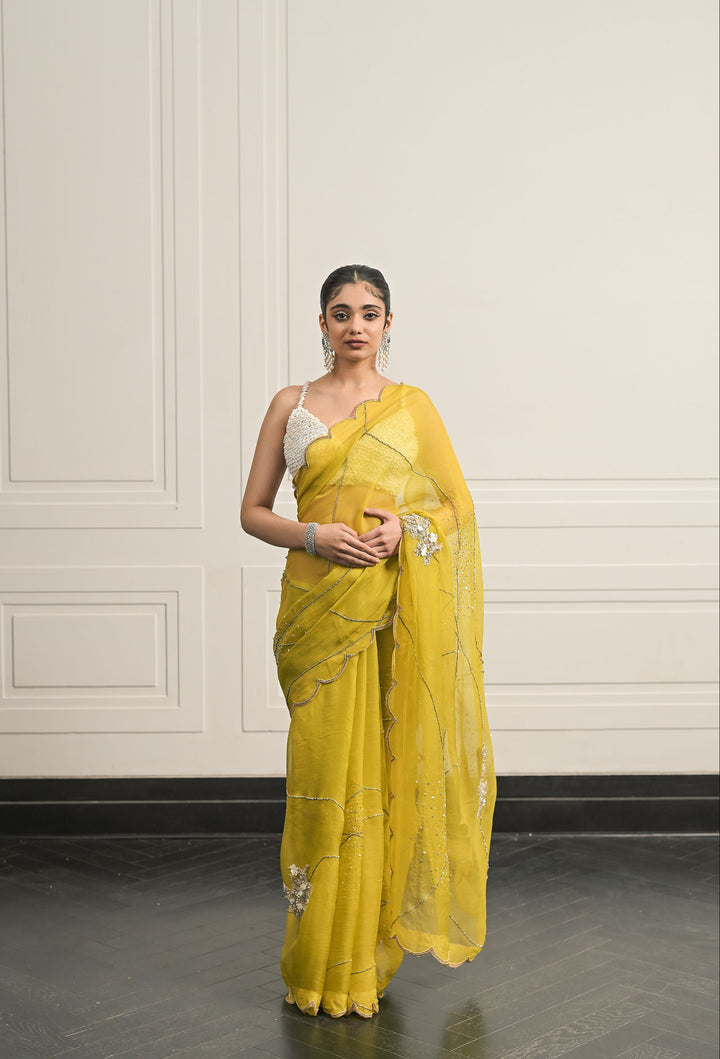 JASMIN SAREE AND BLOUSE SET