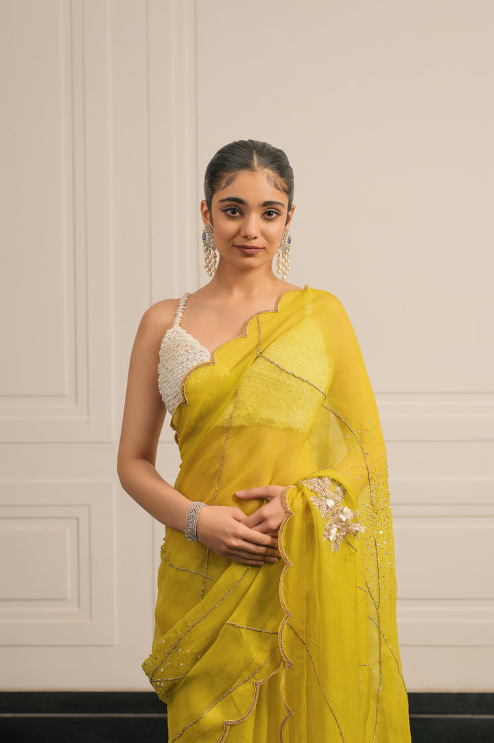 JASMIN SAREE AND BLOUSE SET