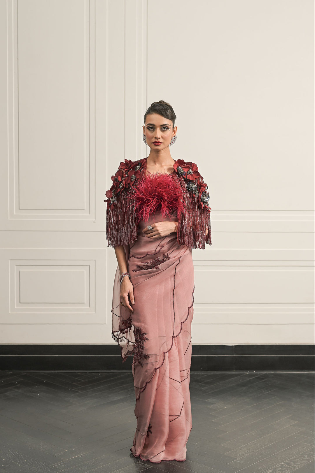 gulaab saree and blouse set