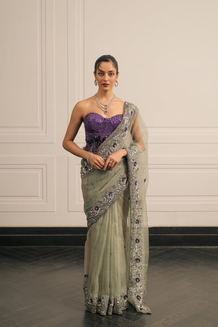 Raat ki Rani saree and blouse set