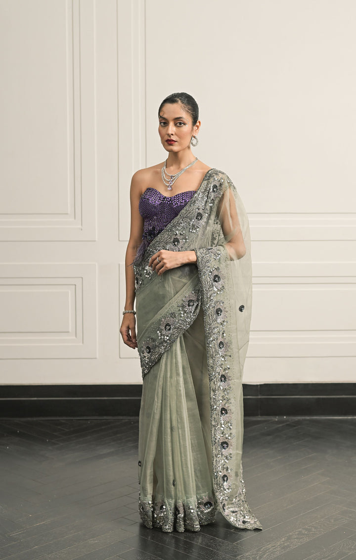 Raat ki Rani saree and blouse set