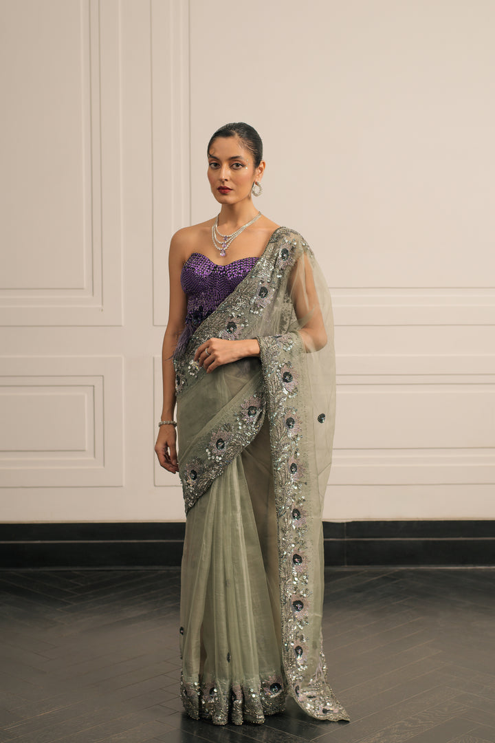 Raat ki Rani saree and blouse set