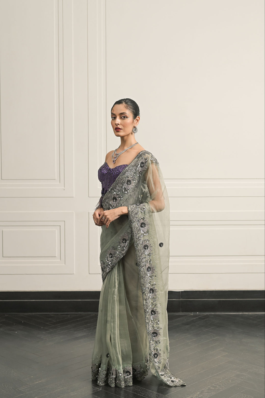 Raat ki Rani saree and blouse set