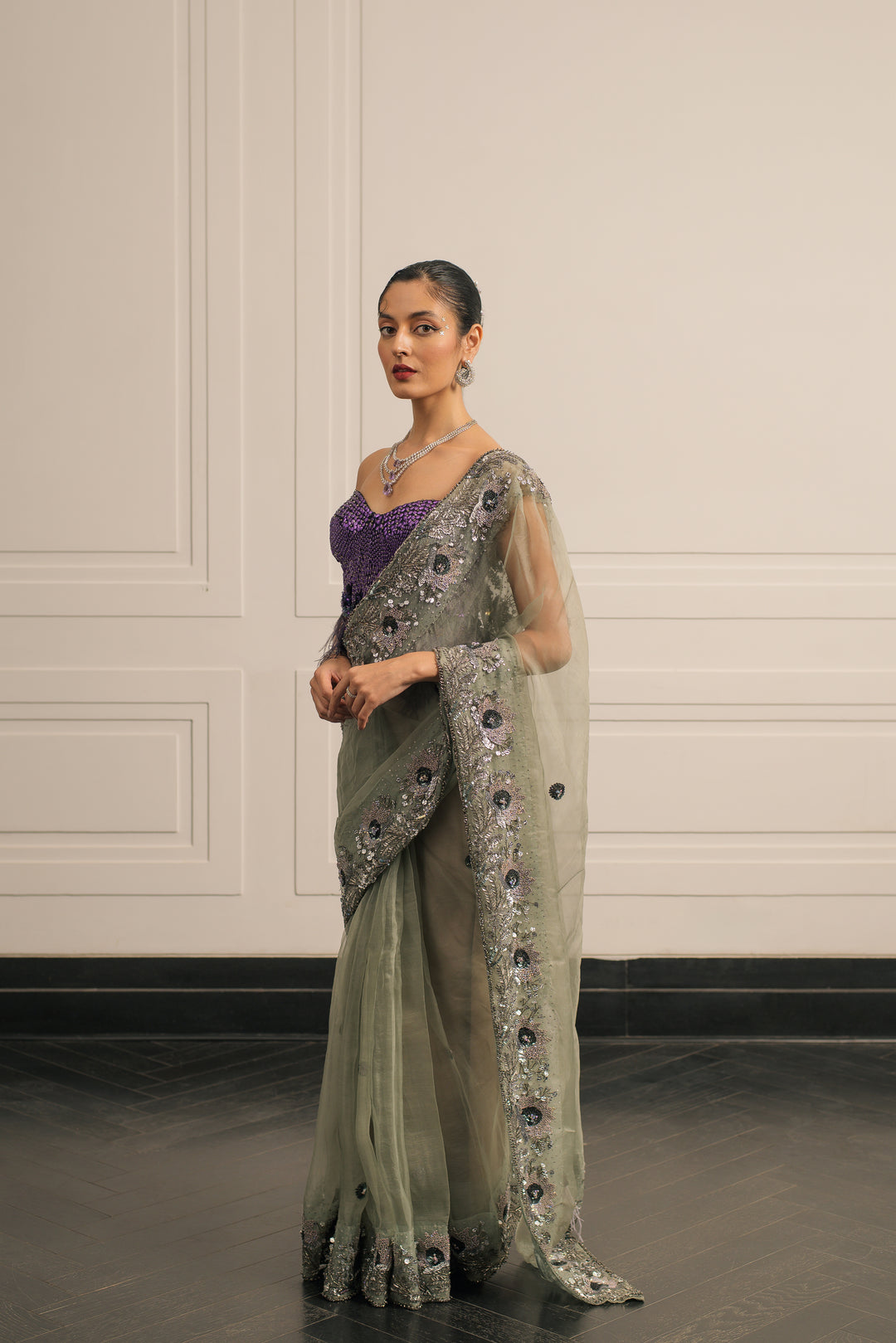 Raat ki Rani saree and blouse set