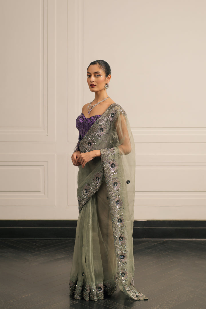 Raat ki Rani saree and blouse set