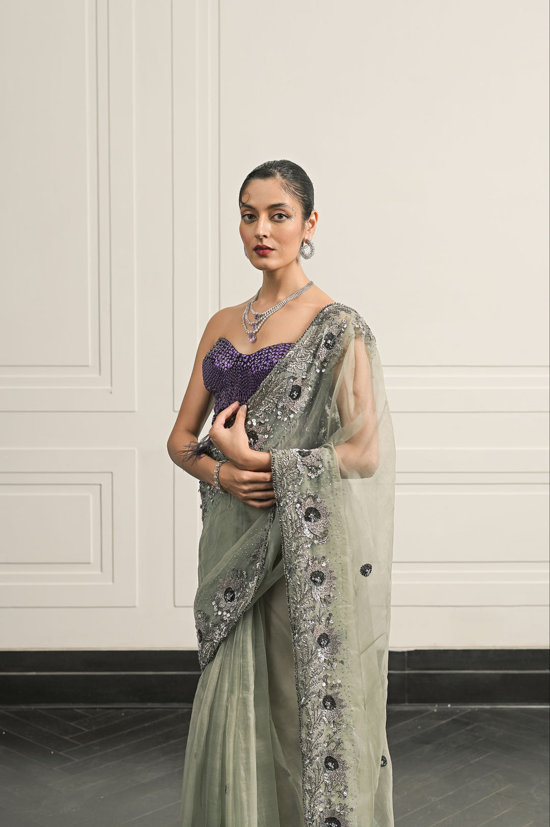 Raat ki Rani saree and blouse set