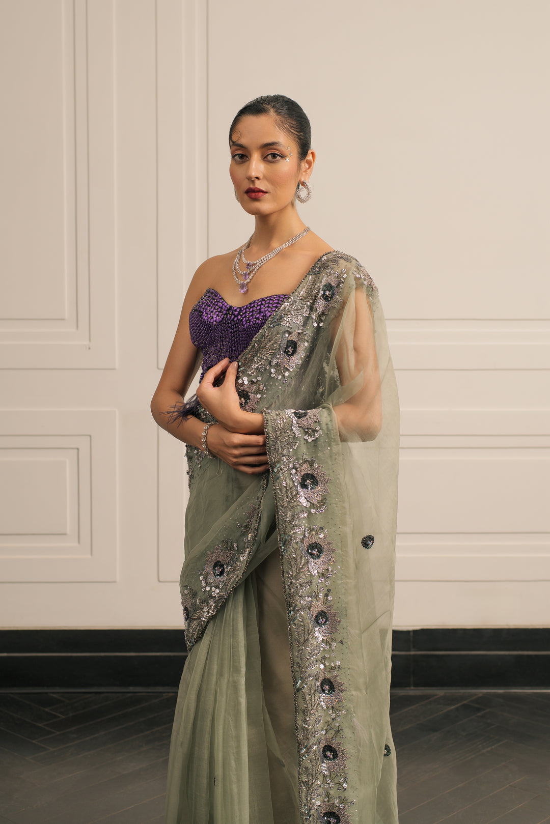 Raat ki Rani saree and blouse set
