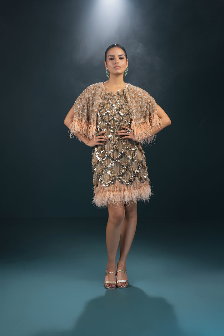 Joy Heavy Fringes Short Cape