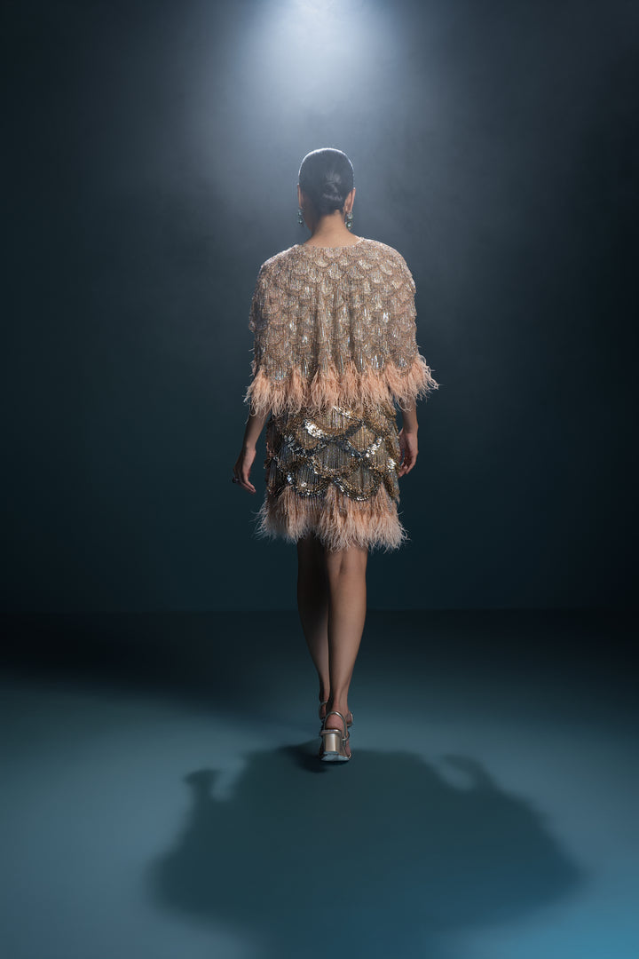 Joy Heavy Fringes Short Cape