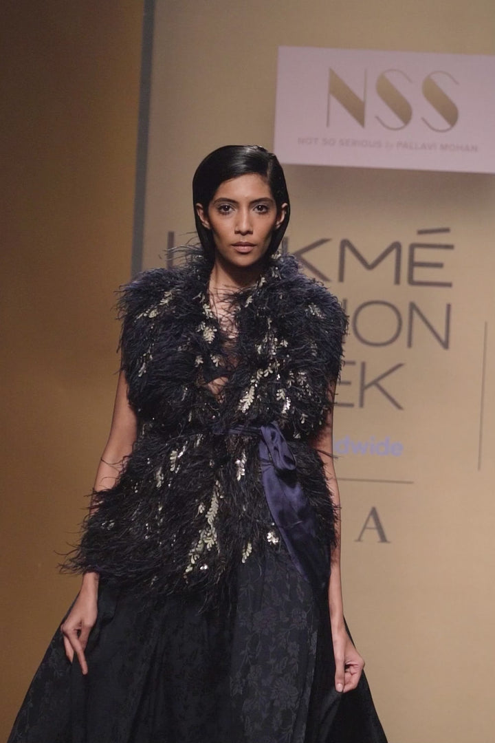 Slick Dress With Boas
