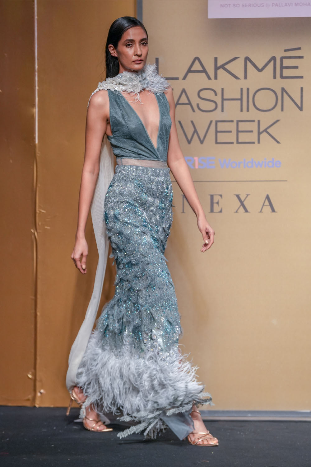 Bloom Bodysuit With Skirt & Scarf